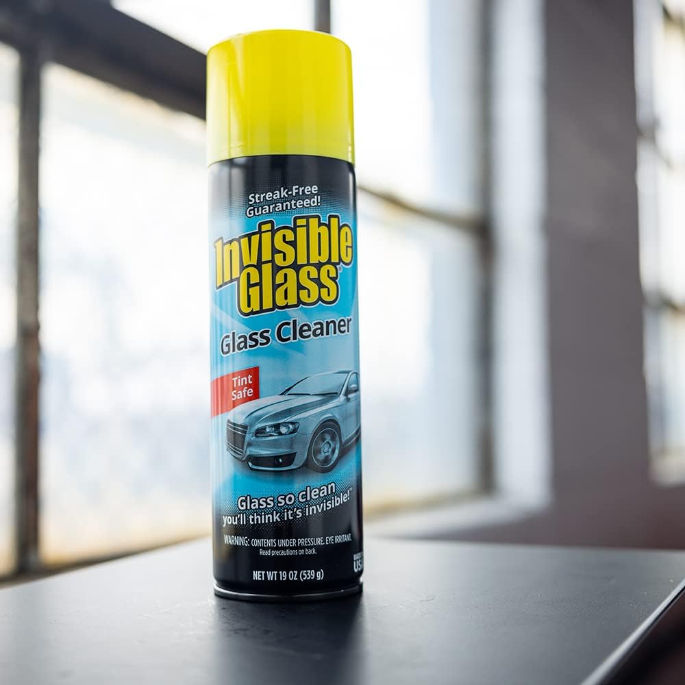 Invisible Glass 91164-3PK Premium Aerosol Glass and Window Cleaner for Auto and Home Cleans Glass, Windows, Windshields, and More, Streak-Free, Ammonia-Free, Tint-Safe, 19 oz (Pack of 3)