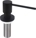 Matte Black All Brass Soap Dispenser for Kitchen Sink Countertop Sink Soap Dispenser 17 OZ Bottle Built in Refill from The Top with Long Spout