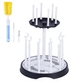Baby Bottle Drying Rack,Double-Layer Bottle Drying Rack,Hold Up to 16 Baby Bottles,Suitable for Indoor, Kitchen, Living Room（Black and White）