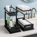 USTECH Under Sink Organizer, 2-Tier, Cabinet Organizer, Bathroom Organizer, Under Sink Organizers & Storage, Pack of 2