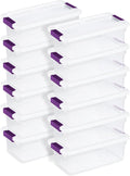 Sterilite 12-Pack 6 Quart ClearView Latch Box, Stackable Organizer Bins with Latching Lids - Clear Plastic Organization Containers for Closet, Bedroom, Shelving Units and Everyday Home Storage