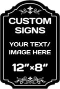 Custom Aluminum Weatherproof Metal Garden Signs - Multiple Sizes, Personalized Text & Picture Here