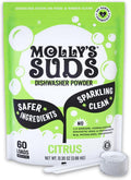 Molly's Suds Dishwasher Powder | Clean Dishwasher Detergent, Cuts Grease & Rinses Clean (Residue-Free) for Sparkling Dishes | 60 Loads (Citrus)