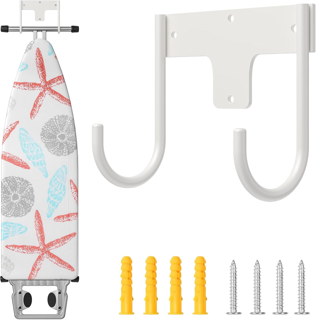 ORLESS Ironing Board Holder Wall Mount, Ironing Board Hanger, Ironing Board Holder, Iron Board Hook Wall Mount, for Laundry Rooms 5 Inch