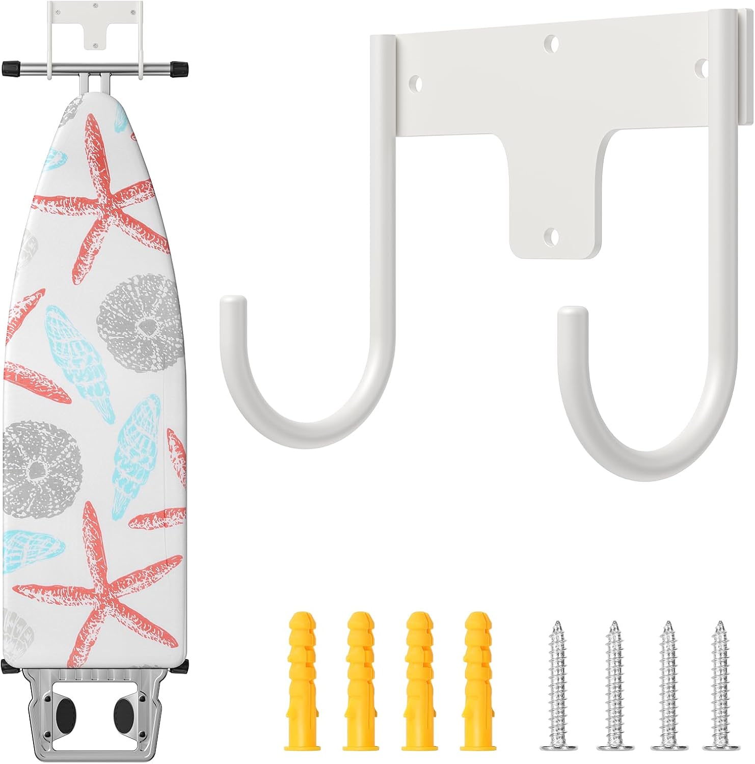 ORLESS Ironing Board Holder Wall Mount, Ironing Board Hanger, Ironing Board Holder, Iron Board Hook Wall Mount, for Laundry Rooms 5 Inch