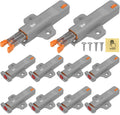 Push to Close Cabinet Latch, Jiayi 10 Pack Push Open Hardware, Cabinet Press Out Latch for Door, Non-Magnetic RV Drawer Closure, Heavy Duty RV Door Catch, Touch Latch for Kitchen