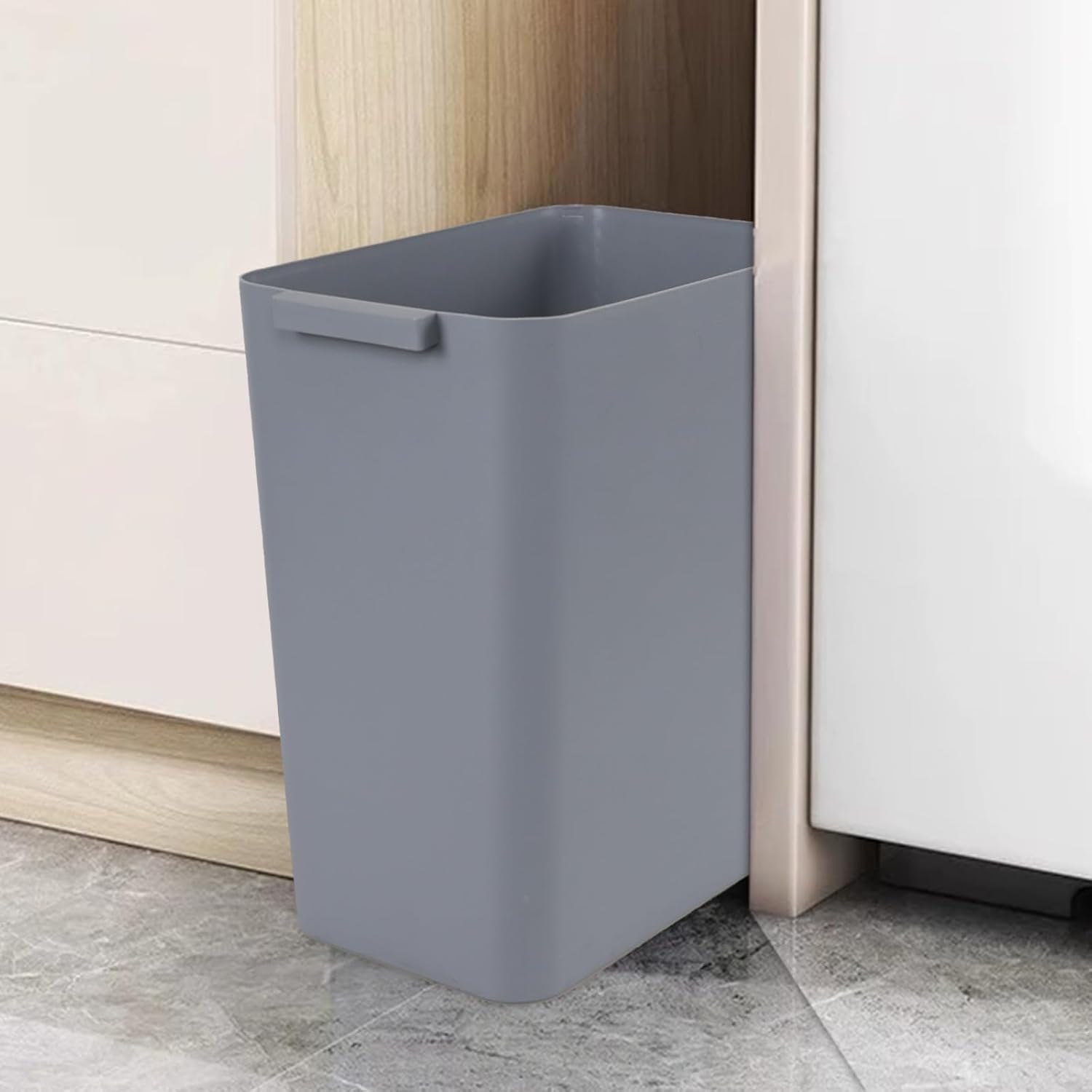 4.5 Gallon Small Plastic Waste Basket, Office Garbage Cans, 3 Packs, Gray