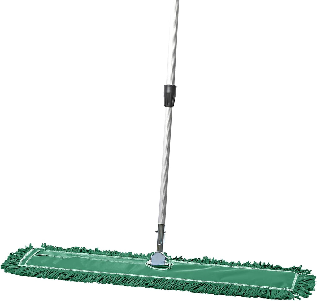 36 Inch Green Commercial Dust Mop & Floor Sweeper with Extendable Handle – Mop for Hardwood, Tile, and Concrete Floor Cleaning
