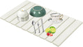 Stone Drying Mat for Kitchen Counter, Collapsible Dish Drying Mat, Fast Drying Diatomaceous Earth Dish Drying Mats, Water Absorbent Diatomite Kitchen Mat (white, small)