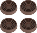 Furniture Coasters, 1.5X1.5 Rubber Caster Cups Non Slip Furniture Pads Non Skid Furnitures Grippers Anti Slide Floor Protector for Bed Couch Table Chair Stoppers - 4 Pack, Brown