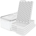 WIBIMEN Mini Ice Cube Trays, Small Tiny Round Pebble Crushed Nugget Ice Trays for Freezer with Lid - Chilling Drinks Coffee Juice(4 Pack/0.55In - White)