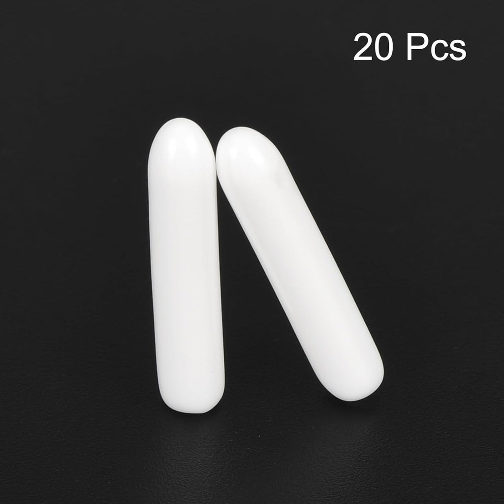 uxcell 20pcs Rubber End Caps 2mm ID Vinyl Round End Cap Cover Screw Thread Protectors White