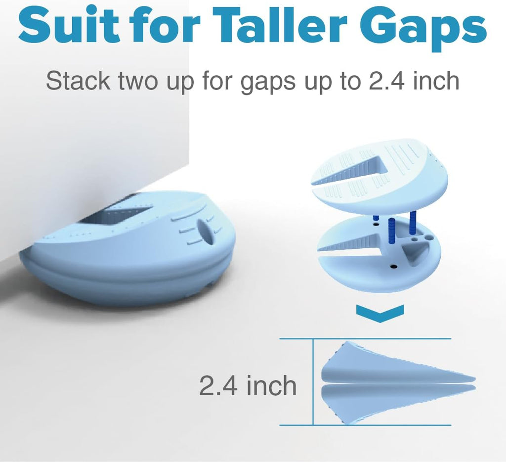 Door Pinch Guard and Stopper, Durable Silicone Finger Pinch Guard, Prevents Injuries, Slamming Doors, Kids Safety, 2 Packs Blue Upgraded