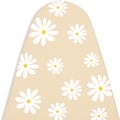 Encasa XO Ironing Board Cover and Pad 28"x12" - Thick 3mm Felt Padding, Drawstring Tightening & Lock, Easy Fit, Scorch & Stain Resistant, Fits Mini Ironing Board - Daisy Beige