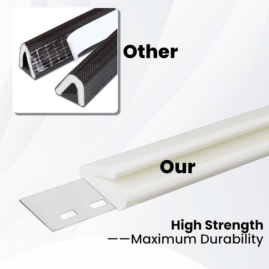 V Shape Foam Weather Stripping Door Frame Seal Strip 19.7FT Brown, Draft Stopper, Insulation Winter, Weatherstripping, Gap Sealing, Soundproofing, Self-adhesive Used for Exterior Front Door Side