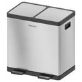 Kitchen Trash Can, 2 x 5.3 Gallon Garbage Can for Kitchen, Dual Compartment Recycling Trash Can, Trash and Recycle Bin Combo, Stainless Steel, Soft-Close Lid, Fingerprint Proof
