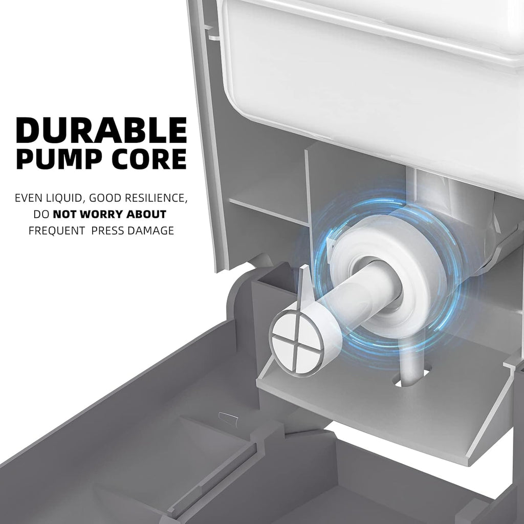 Soap Dispenser Wall Mount Adhesive Commercial Soap Dispenser 800ml No Drill Hand Sanitizer Dispenser for Bathroom Support Liquid and Gel,Silver-PN9088
