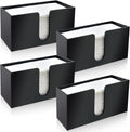 4Pack Black Acrylic Countertop Paper Towel Dispenser, Napkin Dispenser, Multifold Acrylic Paper Towel Dispenser for Z Fold C Fold Trifold Paper Towels for Bathroom Toilet Kitchen Restaurant (4)