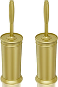 UPTRONIC Toilet Brush, Aluminum Alloy Toilet Brush and Holder Set with Extra Long Handle Durable Bristles Toilet Bowl Brush and Covered Holder for Toilet Scrubber for Bathroom Cleaning