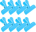 Bag Clips Heavy Duty Stainless Steel Chip Clips, Food Bags Clamp Great for Kitchen Office to Seal Coffee Bags, Paper Sheets - Pack of 8（Blue）