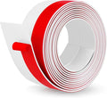 Weather Stripping Door Draft Stopper Flexible Self Adhesive Silicone Door Seal Strip for Glass Doors Windows and Shower Glass Gaps, 2 Inch Wide X 40 Feet Long, White