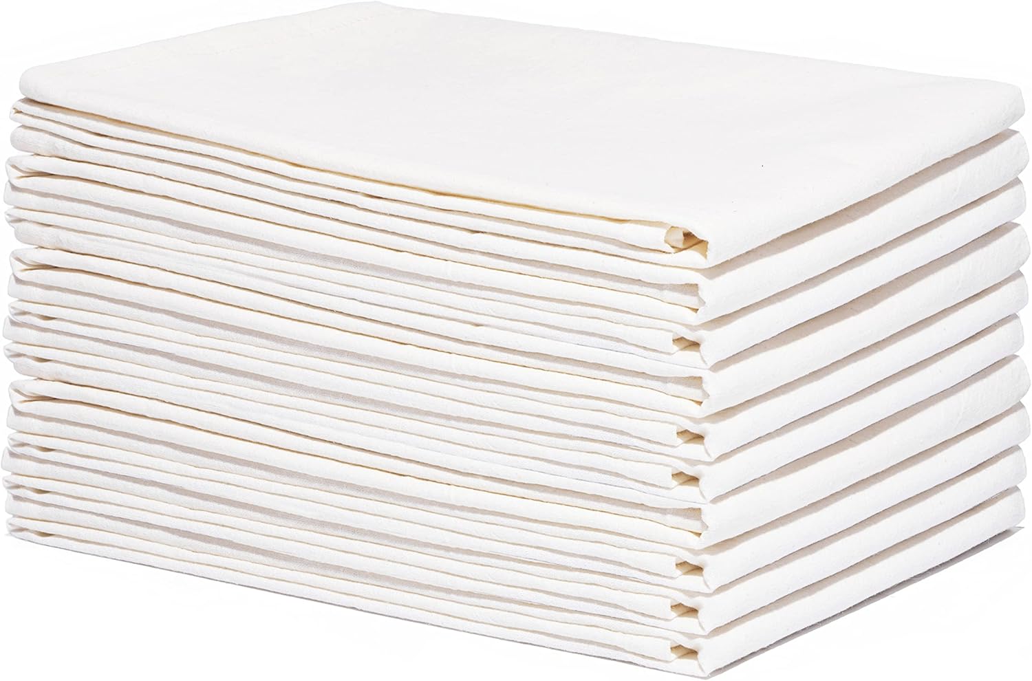 Wholesale Flour Sack Kitchen Towels – 50 Pack, Unbleached, All-Natural 100% Cotton Bulk Flour Sack Towels – Toxic-Free and Dye-Free - Extra Large Size 27”x27” (Natural – 50 Pack)