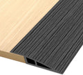 Vinyl Door Threshold Flooring Transition Strip Self Adhesive Carpet Edging Strip for Laminate Doorway Edge Threshold from 3/5" to 4/5" (Dark Gray Wood Grain, 3.3 Ft)