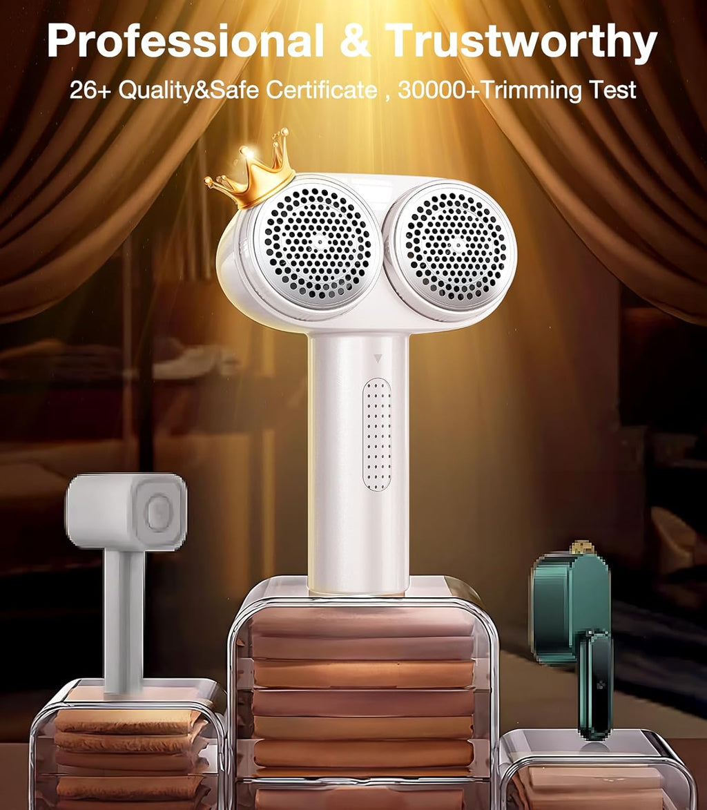 DesertWest Fabric Shaver, 2000mah Rechargable Lint Remover, Lint Shavers to Remove Pilling, Sweater Shaver, Large Electric Shaver for Clothes Couch Furniture