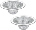 2PCS Tub Drain Hair Catcher - 2.75 inch Shower Drain Mesh Strainer, Stainless Steel Shower Bathtub Drain Cover, Bathroom Sink Strainer Filter Basket for Bathroom Sink, Wash Basin Floor Drain