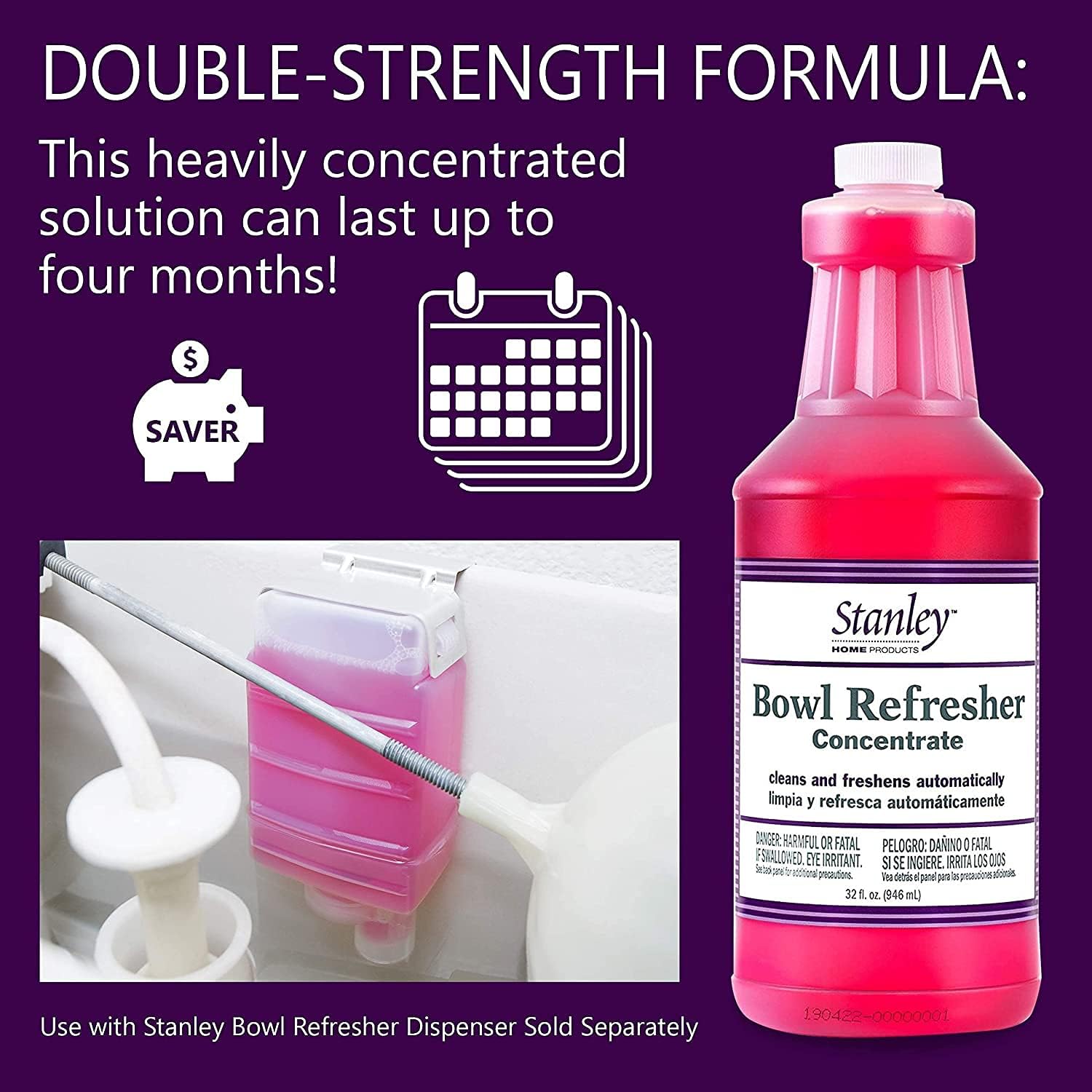 STANLEY HOME PRODUCTS Bowl Refresher Concentrate – Cleans and Freshens Toilets Automatically – 32 fl. oz. (2 Pack)