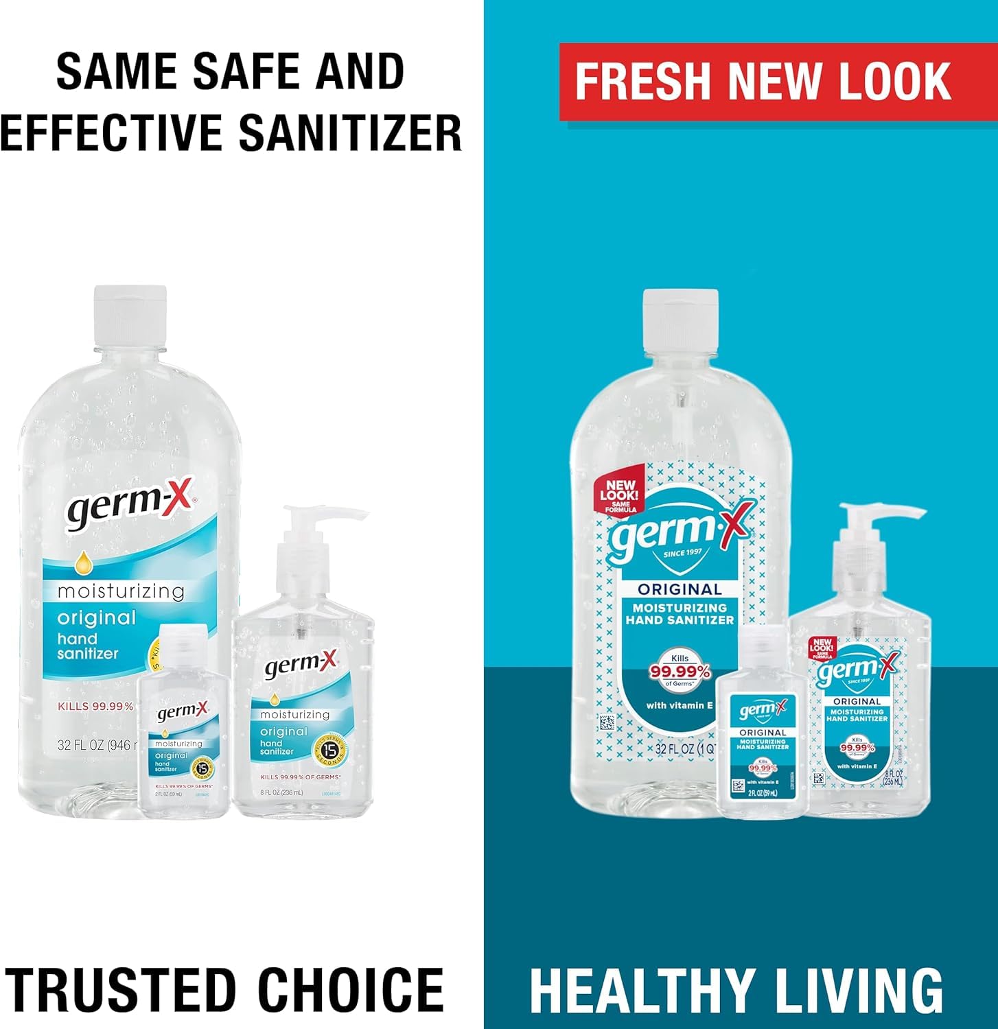 Germ-X Original Hand Sanitizer Gel, Mini Travel Size for On-The-Go, Display Pack, Back to School Supplies , 2 Fl Oz (Pack of 24)