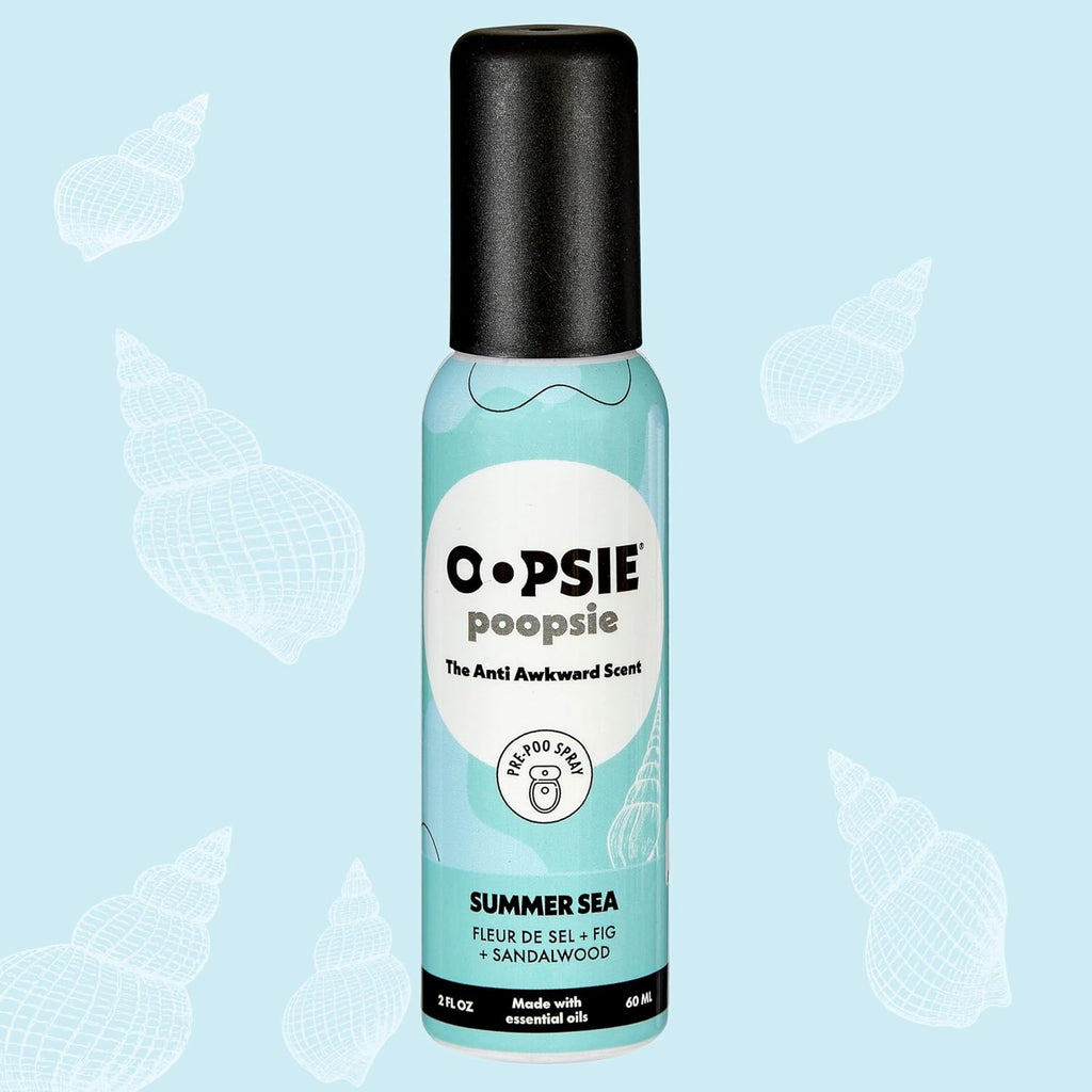 Oopsie Poopsie Pre Poop Spray - 4 Pack Natural Pre Poo Toilet Spray for Bathrooms, Trap Odors & Eliminate Embarrassment, 2oz Travel Size Pre Poo Air Freshener Spray (Variety 4-Pack)