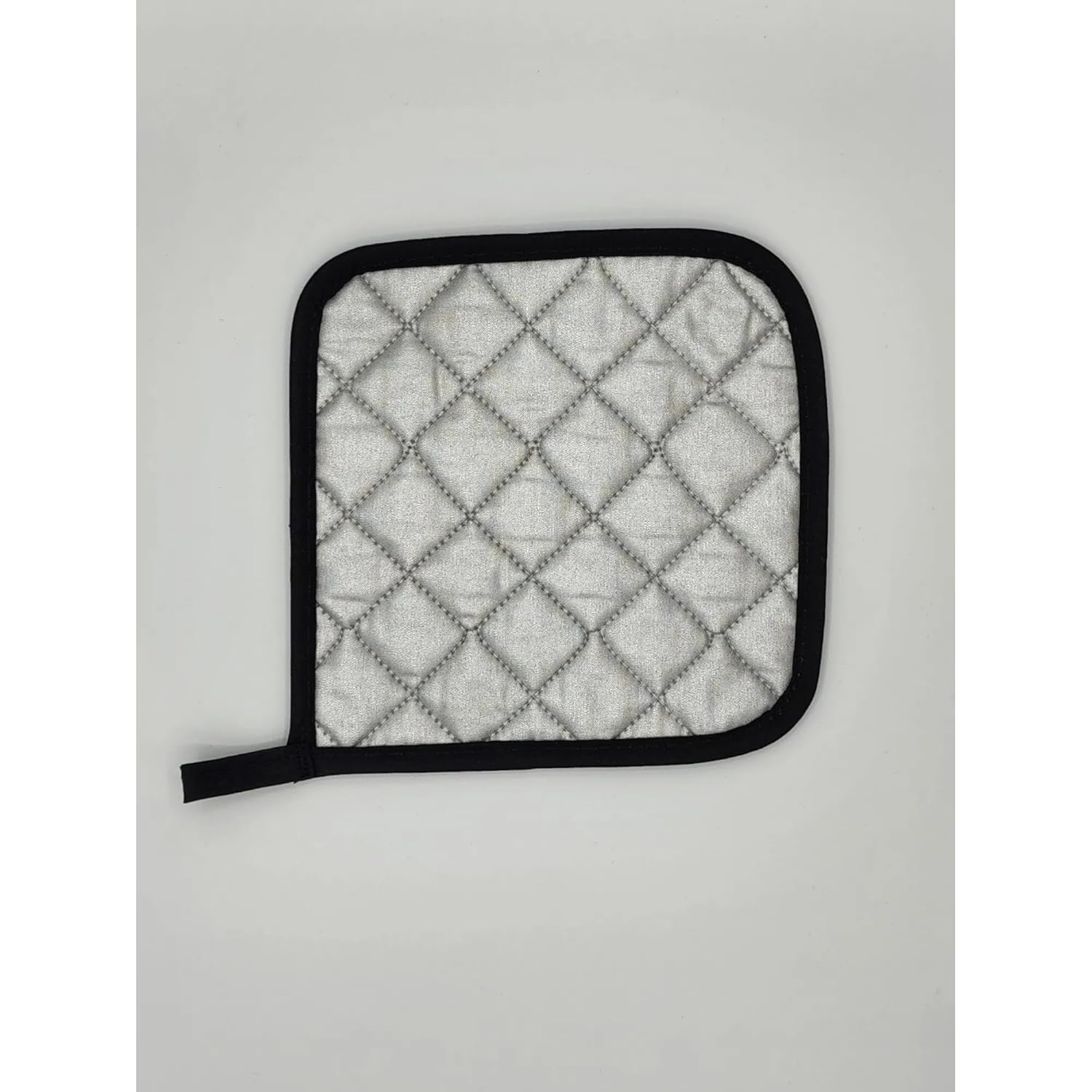 Intedge 317S Pot Holder, Heat Resistant to 400°F, 7x7 Square Hot Pad, Quilted Ironing Board Fabric, Silver, Made in USA, Durable High Heat Fabric Pot Holder for Kitchen and Oven Use, 1 Each