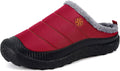 Womens Mens House Slippers Slip on Snow Winter Warm Fully Fur Lined Slippers Indoor Outdoor Shoes