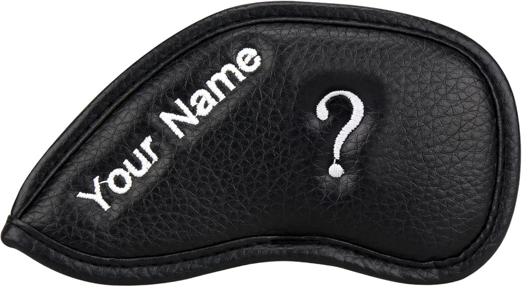 CRAFTSMAN GOLF 12pcs or 1pc Thick Synthetic Leather Golf Iron Head Covers Set Headcover Fit All Brands Callaway Ping Taylormade Cobra Etc. Also Custom Name