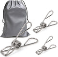 40 Pack Clothes Pins Heavy Duty, Metal Clothespins Assorted Size Include Extra Large, 304 Stainless Steel Clothes Pins with Waterproof Bag, 2.4/2.6/3.4 Inch Laundry Clips Outdoor