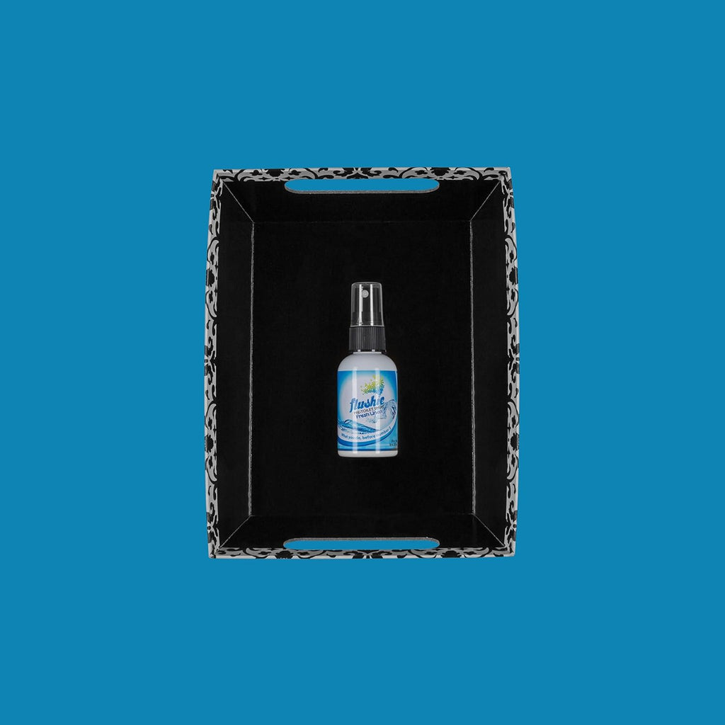 Flushie Pre-Toilet Spray - Travel Size Toilet Deodorizer and Poop Odor Eliminator (Linen, 2oz 2pack)
