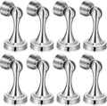 8 Pcs Magnetic Door Stoppers Stainless Steel Door Stops Magnetic Catch Holder with Screws for Wall Floor Mounted Wall Protector Hold (Silver)