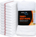 Avalon Towels Terry Bar Mop Towels (Value Pack of 12) Size 16"x19" – Absorbent and Durable, Multipurpose Cleaning Rags, Cotton Cleaning Cloths, Terry Cloth Rags, Reusable Shop Rag