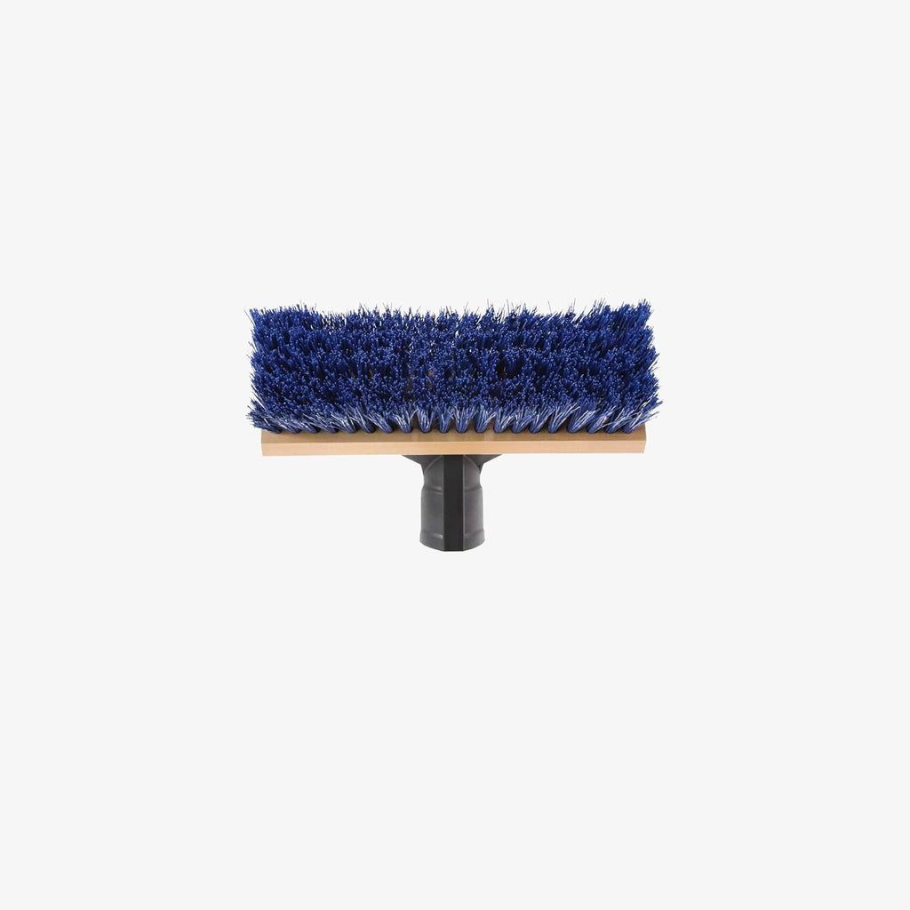 SWOPT Garage Kit — Includes 48” and 60” Wooden Handles, Smooth Surface Push Broom & 10” Premium Multi-Surface Scrub Brush Head