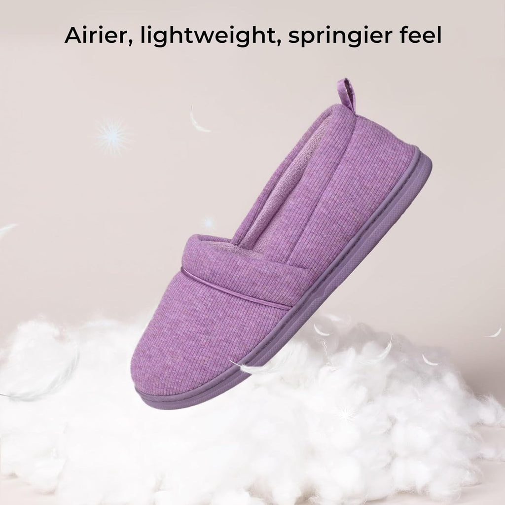 HomeTop Women's Comfy Loafer Slippers Lightweight Memory Foam Non-slip Indoor House Shoes