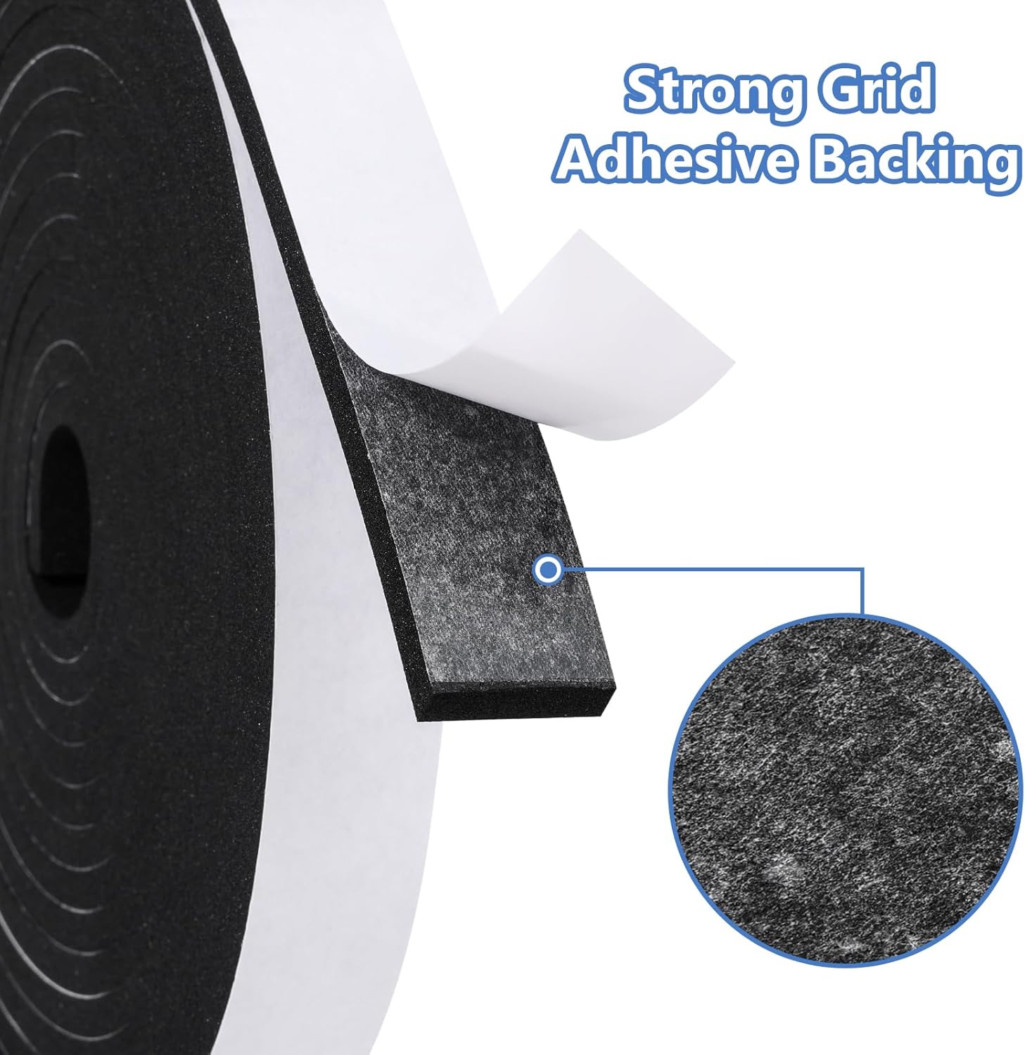 Weather Stripping Door Seal Strip- 2 Inch X 1/8 Inch X 26Feet, Strong Adhesive, Lightproof, Soundproof, Weatherproof Foam Tape Insulation for Sliding Door, Front Door Frame, Windows- Black