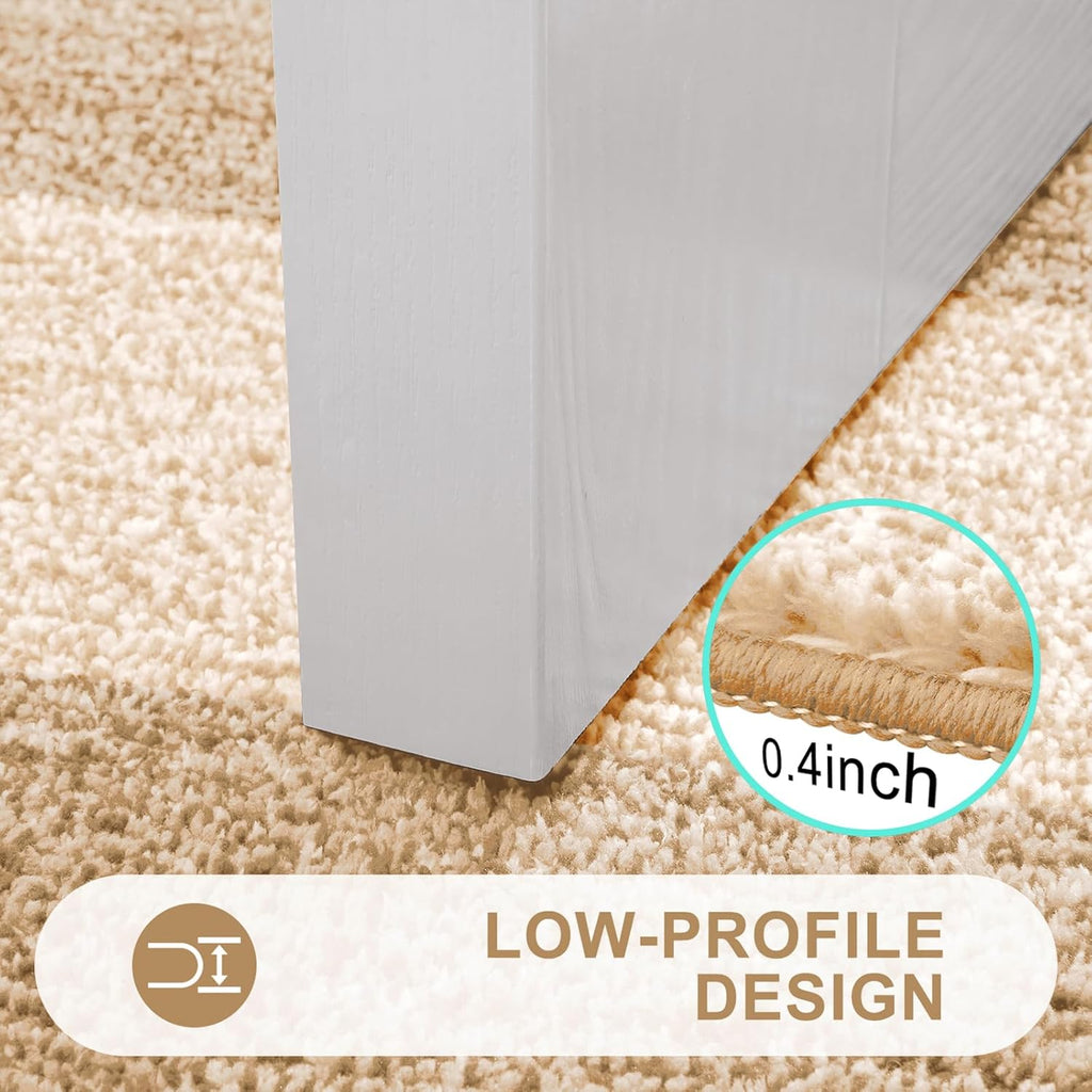 Kitinjoy Indoor Outdoor Door Mat, 30x17 Non-Slip Absorbent Dirt Trapper, Low-Profile Washable Inside Entrance Front Floor Mat, Sturdy Soft Entry Doormats for Entryway, Beige