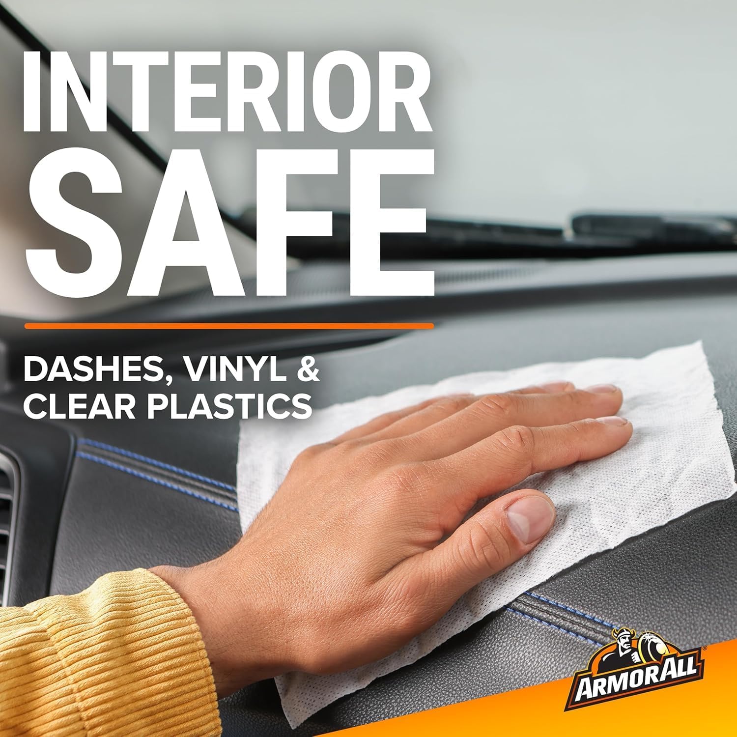 Armor All Car Cleaning Wipes for Interior and Car Exterior, 90 Wipes Each (Pack of 6)