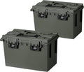 Sheffield 12774 XL Storage Bins With Lids, 2-Pack Stackable Storage Bins, Made in USA, Lockable and Water-Resistant Containers with Lids, Plastic Containers for Home, Classroom, and Dorm
