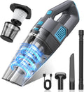 Handheld Vacuum Cordless, 15000PA Strong Suction Hand Held Car Vacuum Cleaner Rechargeable, Portable Hand Vacuum with Multi-Nozzles & Washable Filter for Home Office, Car, Pets