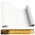 Linen Repair Tape 16x90 inch, Self Adhesive Fabric Patches, Linen Patch Tape Kit, Fabric Repair Tape for Couch Sofas, Headboards, Chairs, Pillows, Curtains, Couches - White