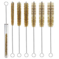 7pcs Brass Tube Brushes Bottle Brush Wire Tube Brushes,Long Wire Cleanling Brushes,Tube Cleaning Lab Brushes Straw Cleaner Brush Wire Bottle Brush Pipe Cleaner for Tubes,Bottle,Glass