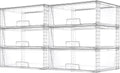 Vtopmart 6 Pack Large Stackable Storage Drawers,Easily Assemble Acrylic Bathroom Closet Undersink Organizers and Storage,Plastic Storage Bins for Kitchen Cabinets,Pantry,Makeup,Medicine Organization