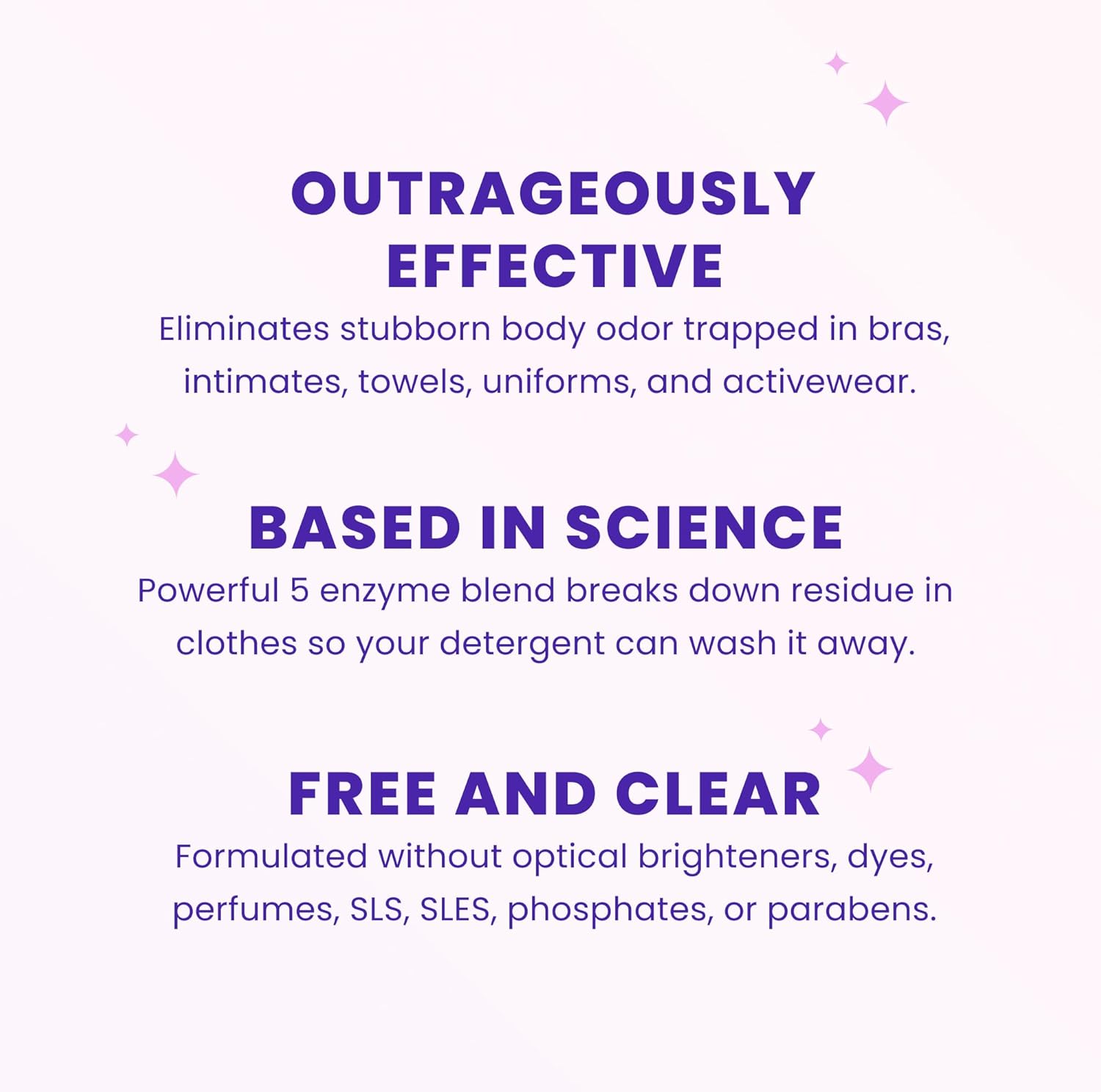 Lume Laundry Stink Eraser - Detergent Booster & Sink Soak - Eliminates Body Odor In Clothes - Odor Blasting Enzyme Blend - Makes Your Detergent Work Better - Free And Clear - 8 fluid ounces (2 Pack)